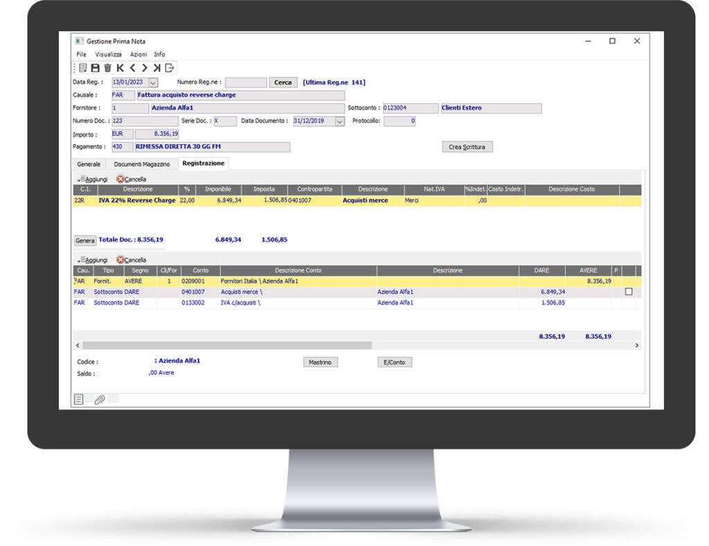 Interfaccia originale del gestionale BeSolution